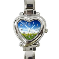 Land1 Heart Italian Charm Watch by designergaze