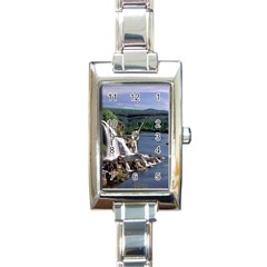 Land2 Rectangular Italian Charm Watch by designergaze