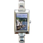 Land2 Rectangular Italian Charm Watch Front