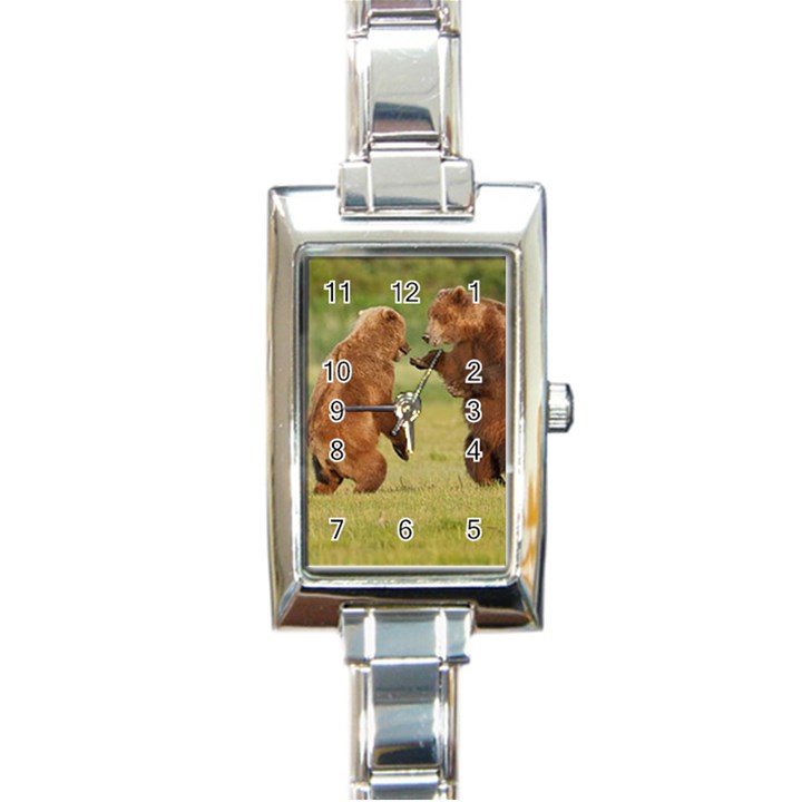 bear4 Rectangular Italian Charm Watch