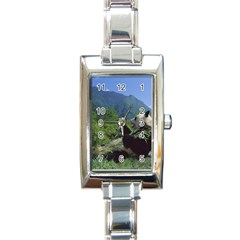 Bear5 Rectangular Italian Charm Watch by designergaze