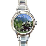 bear5 Round Italian Charm Watch Front