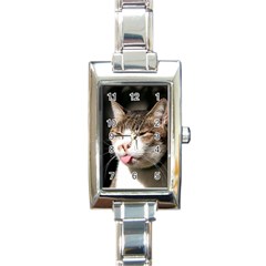 Cat4 Rectangular Italian Charm Watch by designergaze