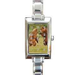 Bear4 Rectangular Italian Charm Watch by designergaze