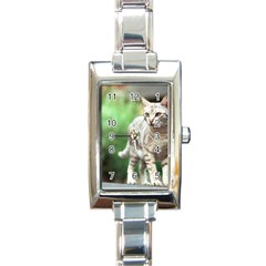 Cat2 Rectangular Italian Charm Watch by designergaze