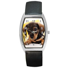 Dog3 Barrel Style Metal Watch by designergaze