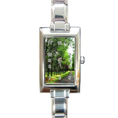 Land4 Rectangular Italian Charm Watch by designergaze