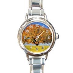 Tree1 Round Italian Charm Watch by designergaze