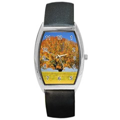 Tree1 Barrel Style Metal Watch by designergaze