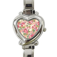 Flower3 Heart Italian Charm Watch by designergaze