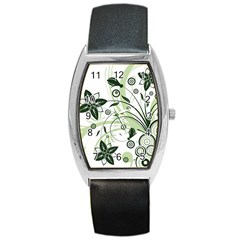 Flower1 Barrel Style Metal Watch by designergaze