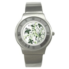 Flower1 Stainless Steel Watch by designergaze