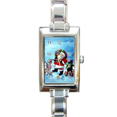 Xmas7 Rectangular Italian Charm Watch by designergaze