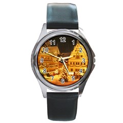 Xmas5 Round Metal Watch by designergaze