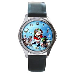 Xmas7 Round Metal Watch by designergaze