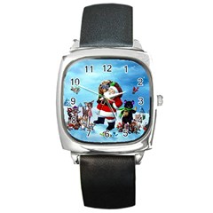 Xmas7 Square Metal Watch by designergaze