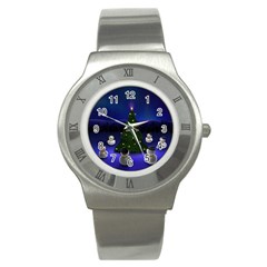 Xmas6 Stainless Steel Watch by designergaze