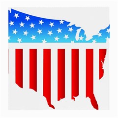 Usa Flag Map Single-sided Large Glasses Cleaning Cloth by level3101