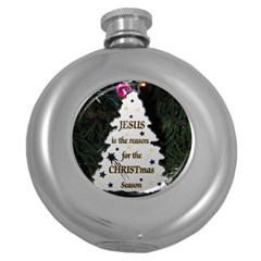 Jesus Is The Reason Hip Flask (round) by tammystotesandtreasures