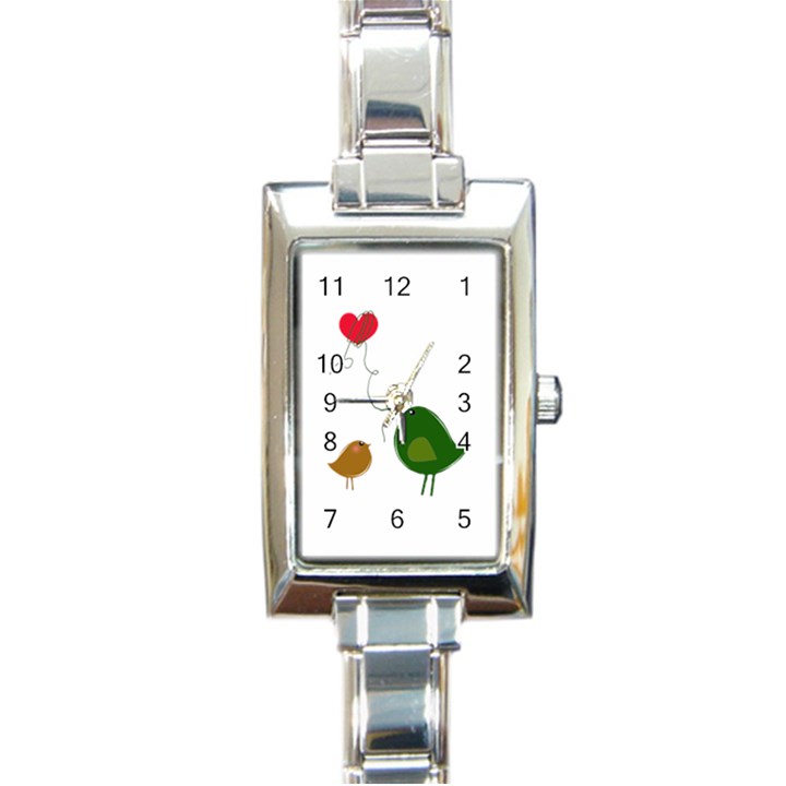 Love Birds Classic Elegant Ladies Watch (Rectangle)