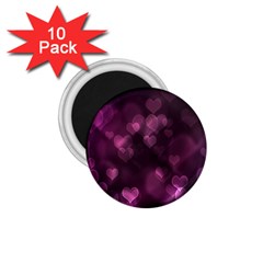 Purple Bokeh 10 Pack Small Magnet (round) by PurpleVIP