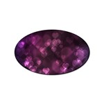 Purple Bokeh Sticker (Oval) Front