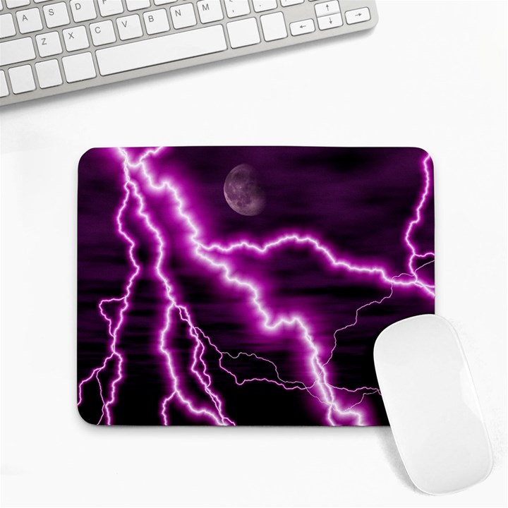 Purple Lightning Small Mouse Pad (Rectangle)