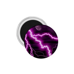 Purple Lightning Small Magnet (round) by PurpleVIP