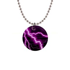 Purple Lightning Mini Button Necklace by PurpleVIP