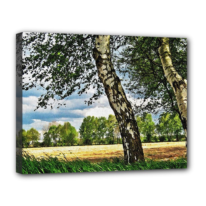 Trees Canvas 14  x 11  (Framed)