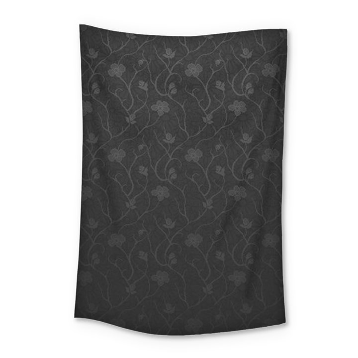 Dark silvered flower Small Tapestry