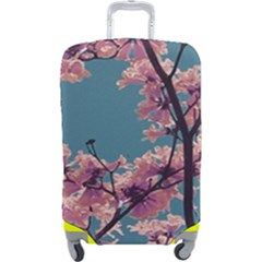 Colorful Floral Leaves Photo Luggage Cover (large) by dflcprintsclothing