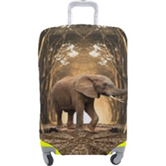 Sculpture Travel Outdoor Nature Elephant Luggage Cover (large) by Wegoenart