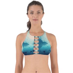 Ai Generated River Forest Woods Outdoors Perfectly Cut Out Bikini Top by Pakemis