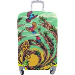 Monkey Tiger Bird Parrot Forest Jungle Style Luggage Cover (large) by Grandong