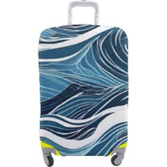 Abstract Blue Ocean Wave Luggage Cover (large) by Jack14