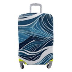 Abstract Blue Ocean Wave Luggage Cover (small) by Jack14