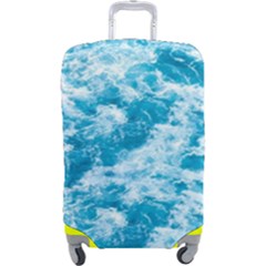 Blue Ocean Wave Texture Luggage Cover (large) by Jack14