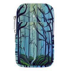 Nature Outdoors Night Trees Scene Forest Woods Light Moonlight Wilderness Stars Waist Pouch (small) by Grandong