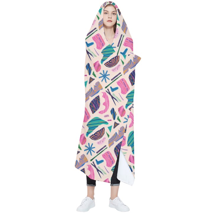 Multi Colour Pattern Wearable Blanket