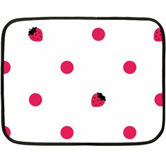 Strawberry Dots Pink Mini Fleece Blanket(two Sides) by strawberrymilk