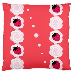 Cake Top Rose Large Cushion Case (one Side) by strawberrymilk