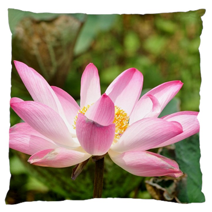 A Pink Lotus Large Cushion Case (One Side)