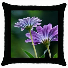 Flower Black Throw Pillow Case by Siebenhuehner