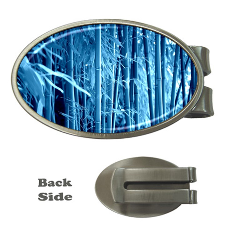 Blue Bamboo Money Clip (Oval)