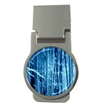 Blue Bamboo Money Clip (Round) Front