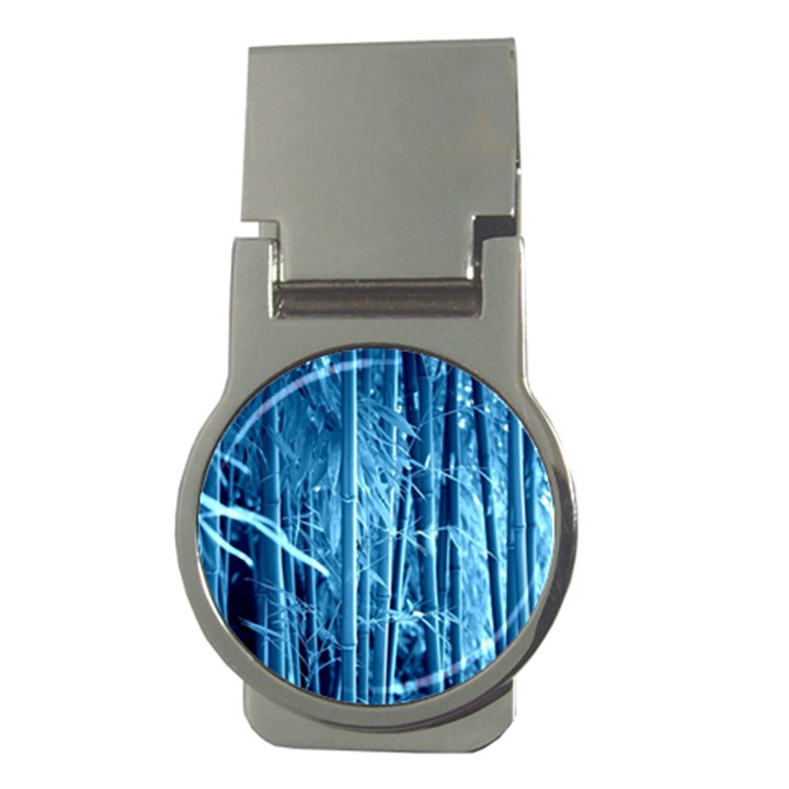 Blue Bamboo Money Clip (Round)