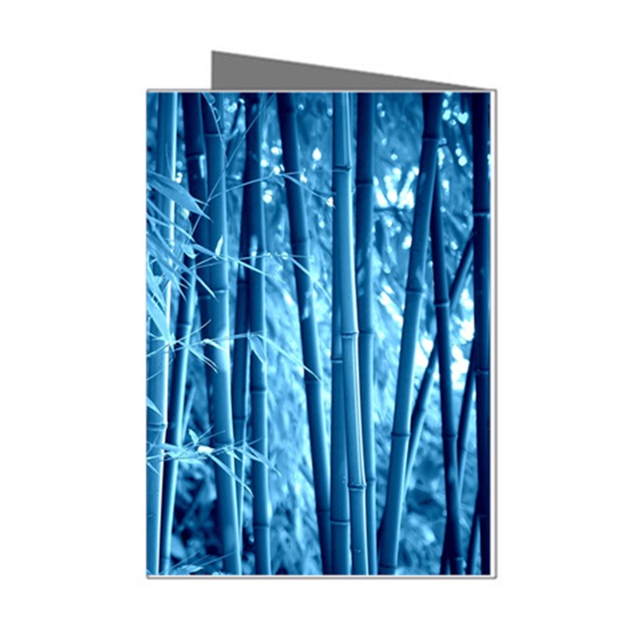 Blue Bamboo Mini Greeting Card (8 Pack)