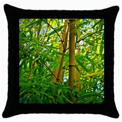 Bamboo Black Throw Pillow Case by Siebenhuehner