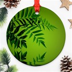 Leaf Round Ornament (Two Sides) Front